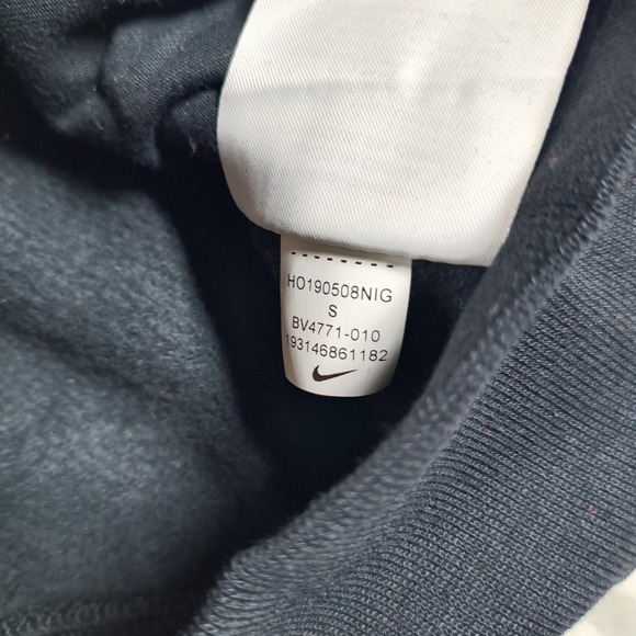 Nike Sportswear Air Hoodie Womens Small Black White Full Zip Sweatshirt New - Picture 10 of 12